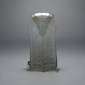 Made In Italy S 100% Linen Dress Sleeveless Boho Spring Summer Lagenlook Green